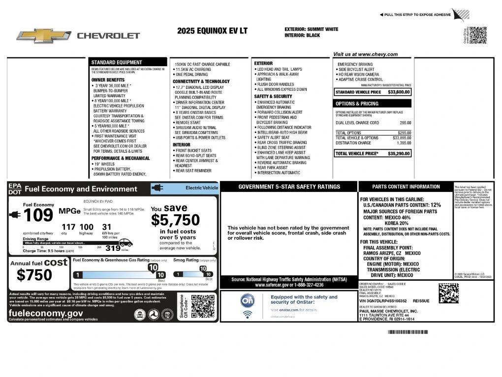 chevrolet equinox ev 2025 3GN7DLRP4SS166352 image chevrolet equinox ev 2025 3GN7DLRP4SS166352 image